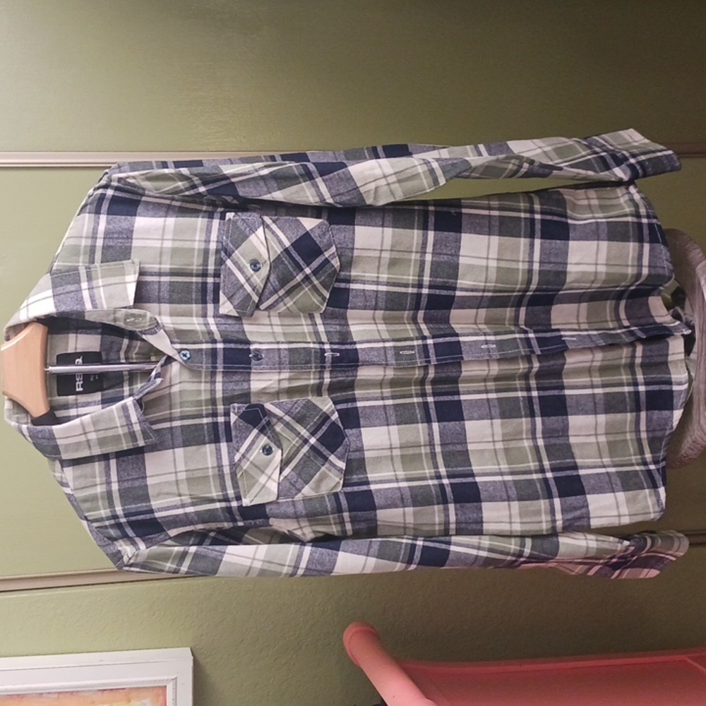 RSQ Flannel Button Down Size Medium